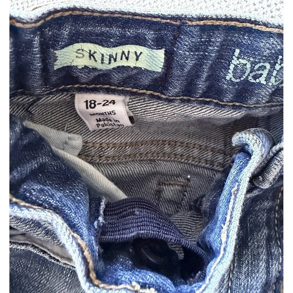 Baby Gap Skinny Jeans Toddler Boys 18-24M Medium Wash Denim Adjustable Waist